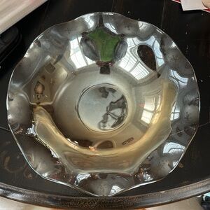 Vintage Jeanette Floragold Iridescent Carnival Glass Large Bowl